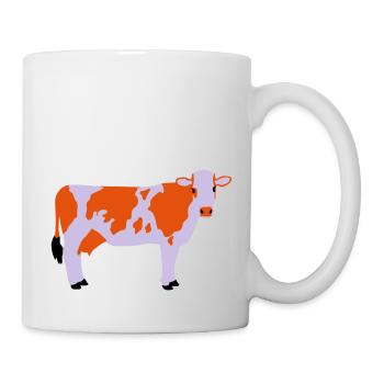 Kuh Vektor gefleckt - Tasse - Weiß - Rechts