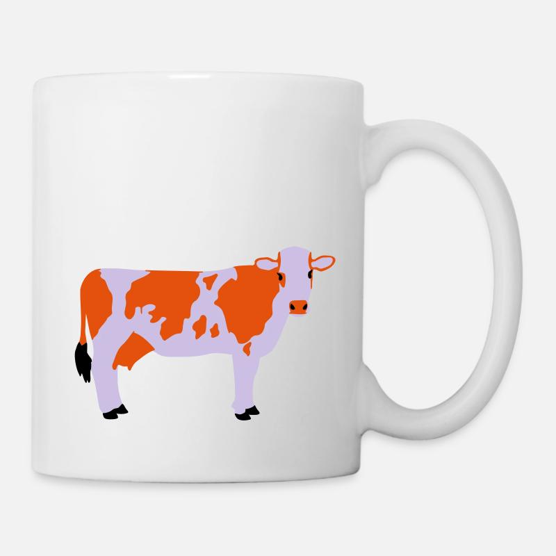 Kuh Vektor gefleckt - Tasse - Weiß