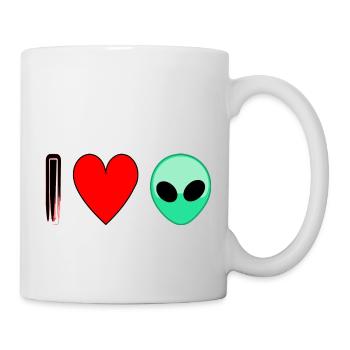 I love alien - Mug - white - Right