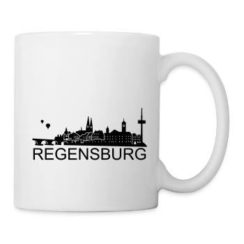 Regensburg Skyline - Tasse - Weiß - Rechts