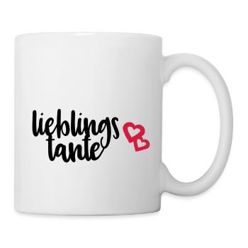 Lieblingstante Tante beste Tante Spruch Geschenk - Tasse - Weiß - Rechts