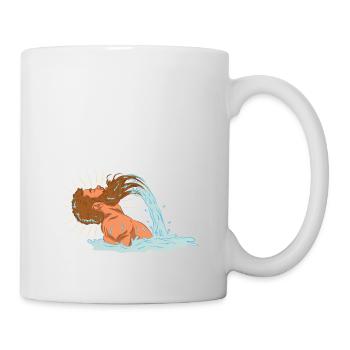 Bart Welle - lustiges Geschenk für Männer mit Bart - Tasse - Weiß - Rechts