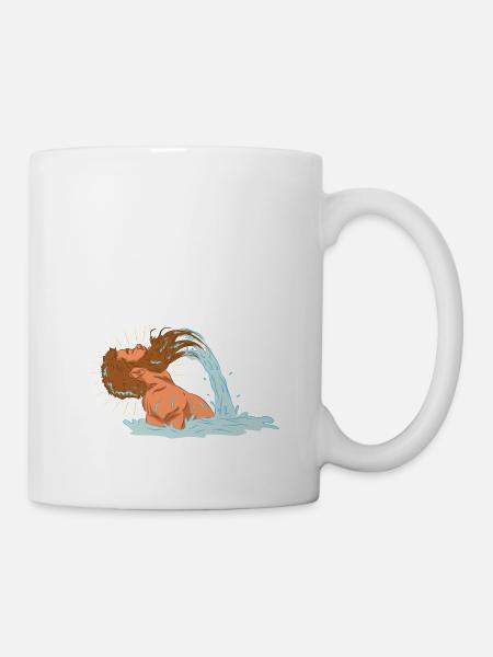 Bart Welle - lustiges Geschenk für Männer mit Bart - Tasse - Weiß