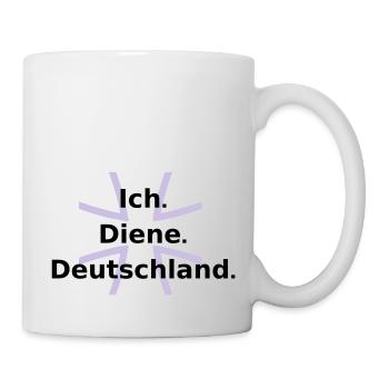 Ich. Diene. Deutschland. - Tasse - Weiß - Rechts