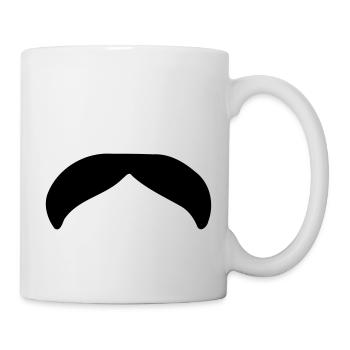 Barbe moustache moustache Moustache 1C. - Mug blanc - blanc - Droite