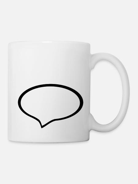 sprechblase - Tasse - Weiß