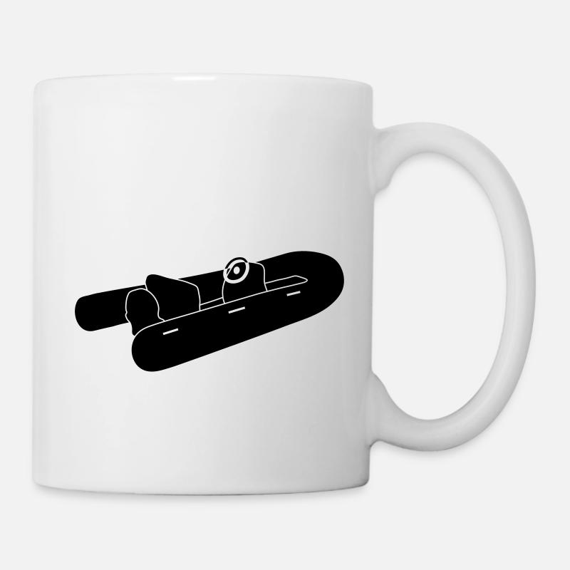 Schlauchboot_g1 - Tasse - Weiß