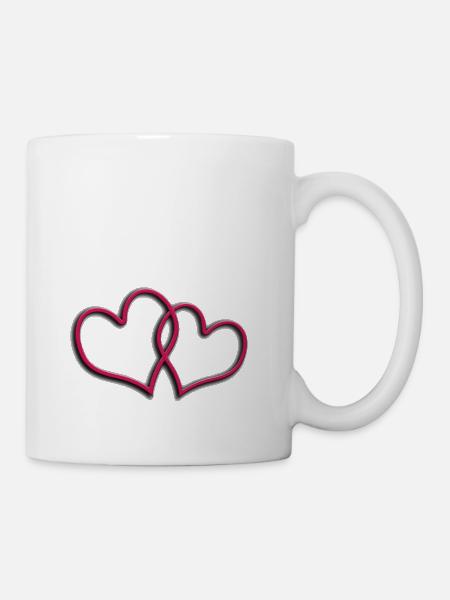 Coeur Saint Valentin (Coeur) - Mug blanc - blanc