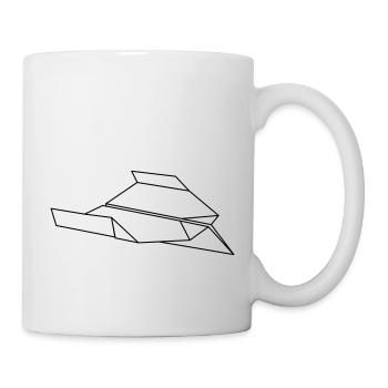 Papierflieger/Schwalbe - Tasse - Weiß - Rechts
