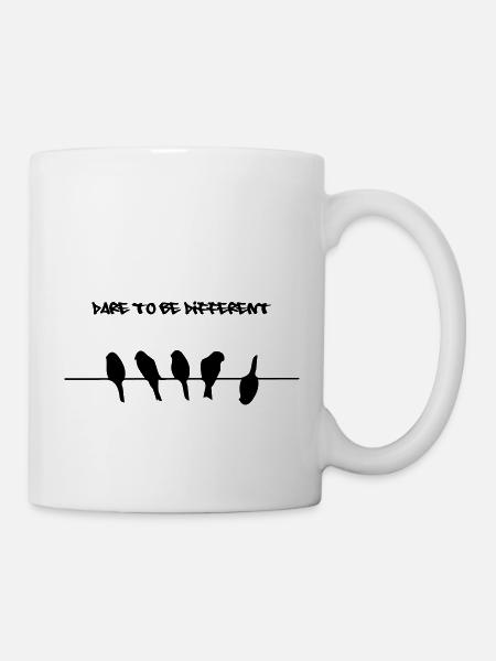 Dare to be different birds - Mug - white