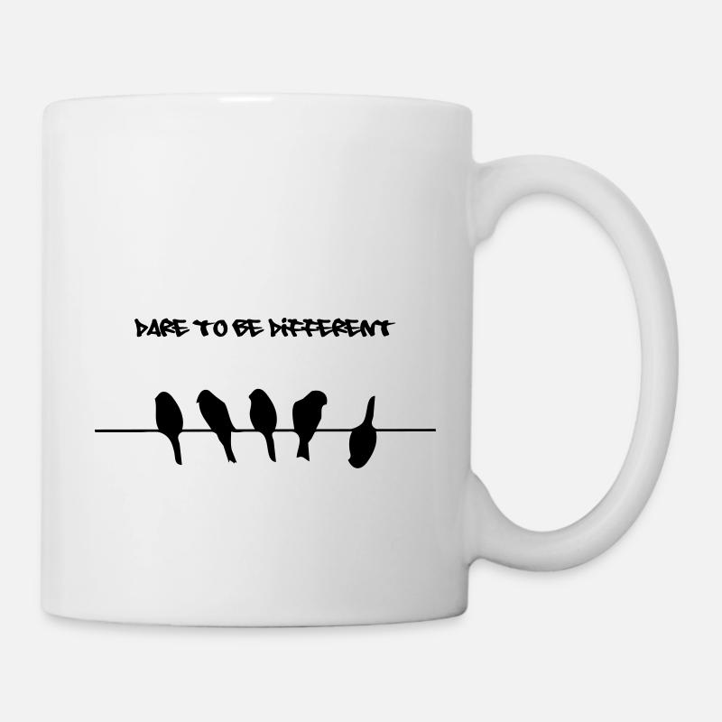 Dare to be different birds - Tasse - Weiß