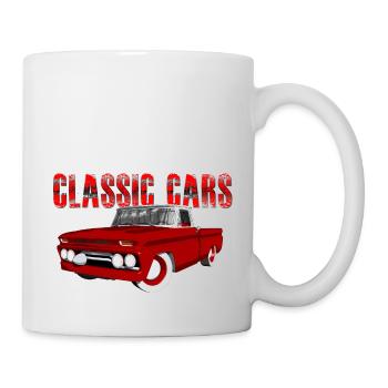 Classic Cars - V8 US Classic Car - Tasse - Weiß - Rechts