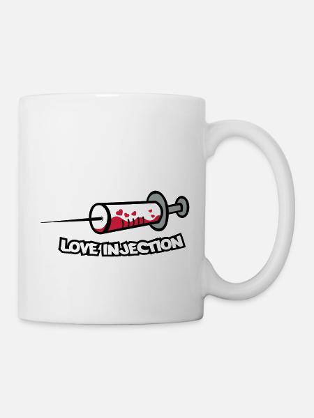 spritze_love_injection2 - Tasse - Weiß