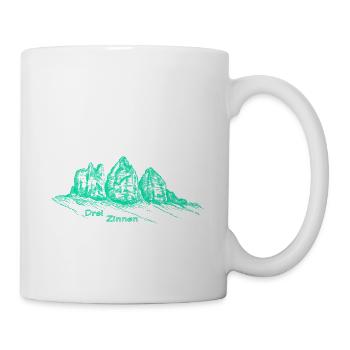 Die "Drei Zinnen" Dolomiten, Südtirol - Tasse - Weiß - Rechts