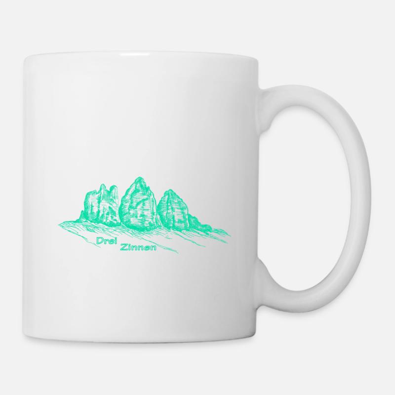 Die "Drei Zinnen" Dolomiten, Südtirol - Tasse - Weiß