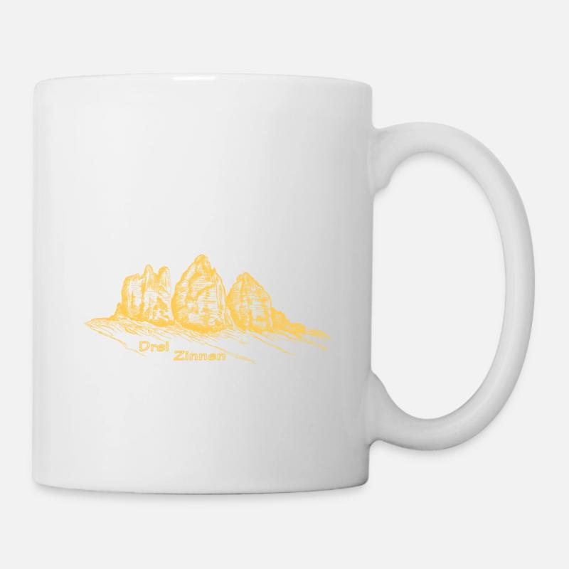 Trois sommets dans les Dolomites - Mug blanc - blanc