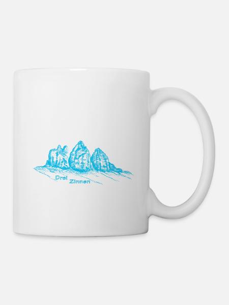 Drei Zinnen in Südtirol - Tasse - Weiß