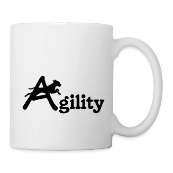 agility dog sports dog - Mug - white - Right