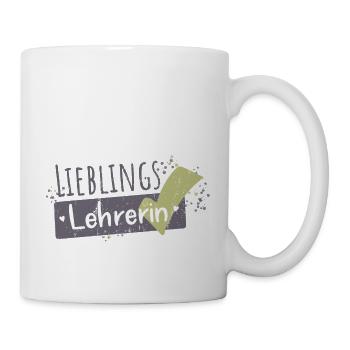 Lieblingslehrerin Lehrerin Schüler Spruch Geschenk - Tasse - Weiß - Rechts