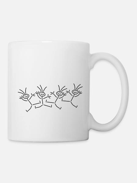 Happy Party Stick Figures - Tasse - Weiß