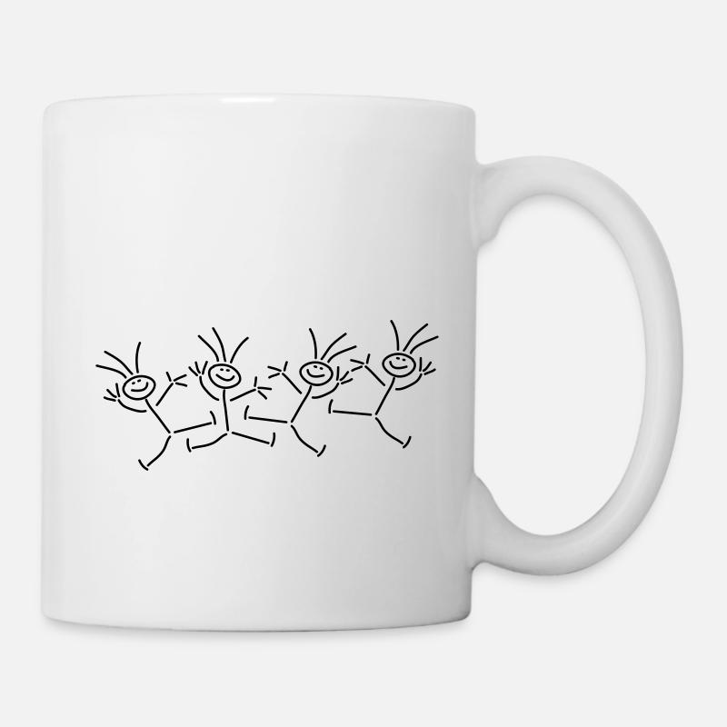 Happy Party Stick Figures - Tasse - Weiß