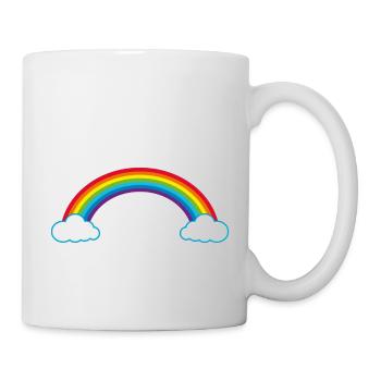 Rainbow Clouds Summer Thunderstorm Happiness in Love - Mug - white - Right