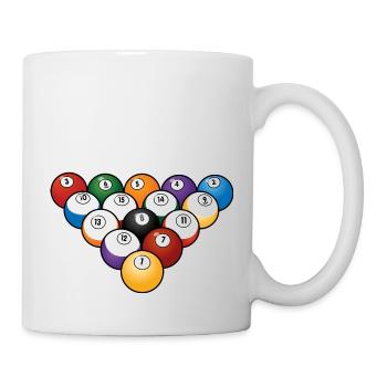 Billard - Tasse - Weiß - Rechts