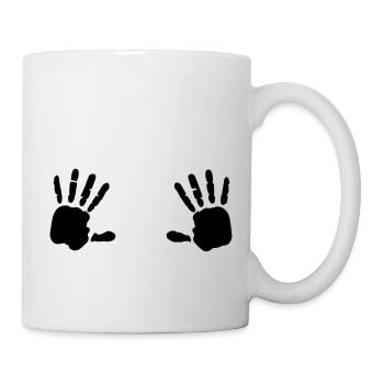 Handprint seins 1c du sein - Mug blanc - blanc - Droite