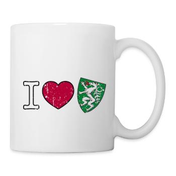 I love Steiermark Wappen Steirisch Geschenk - Tasse - Weiß - Rechts