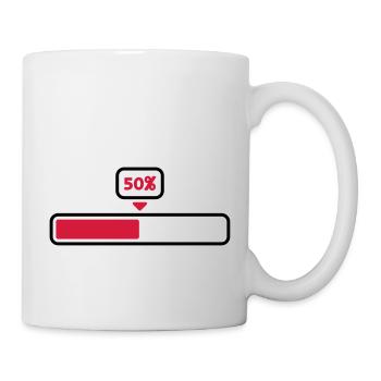 50 % - Tasse - Weiß - Rechts