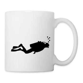 Taucher Diver Tauchen Sport Wasser Hobby - Tasse - Weiß - Rechts