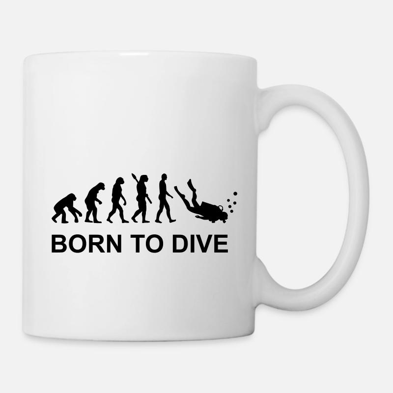 Évolution Plongée - Mug blanc - blanc