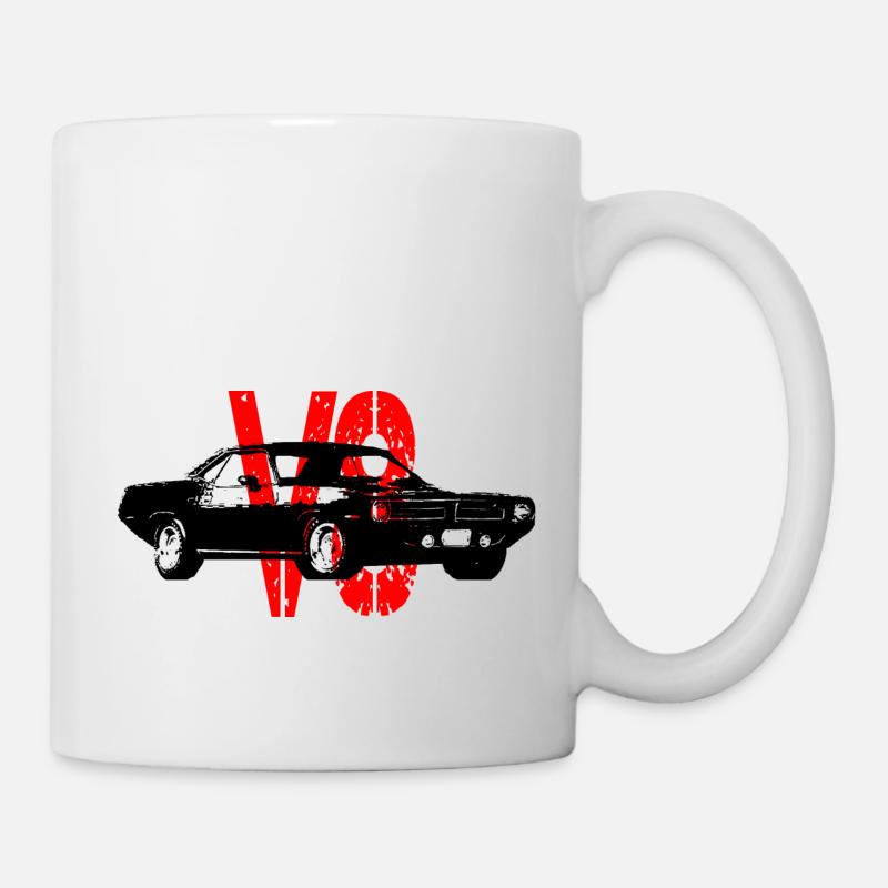 MuscleCar V8 - Tasse - Weiß