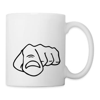 doigt - Mug blanc - blanc - Droite