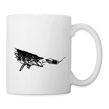 hecht_biss - Tasse - Weiß - Rechts