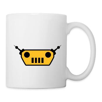 Cool Robot Face Design - Tasse - Weiß - Rechts