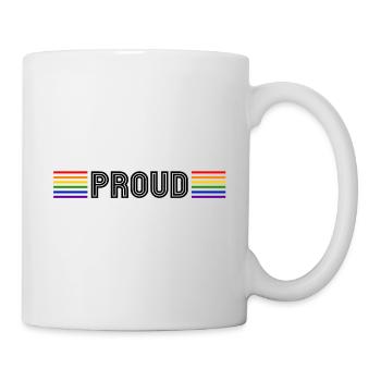 Proud LGBT Gay Pride CSD Rainbow - Mug - white - Right