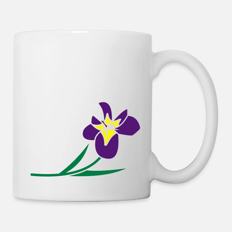 Blumen: Iris - Mug - white