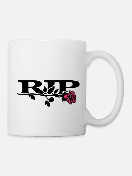 rip_mit_rose_2_2c - Tasse - Weiß