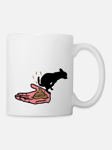 macht gut Hund Scheiße Handausdruck - Tasse - Weiß