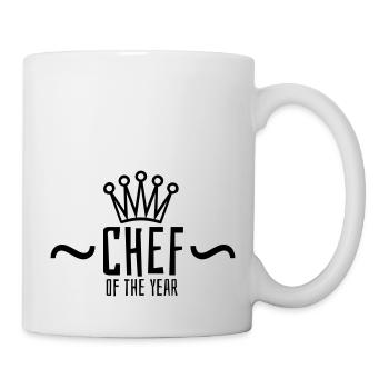 CHEF OF THE YEAR - Mug blanc - blanc - Droite