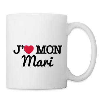 J'aime mon mari - Mug blanc - blanc - Droite