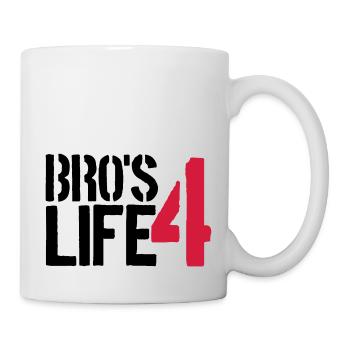 Cool Bros 4 Life Logo - Tasse - Weiß - Rechts