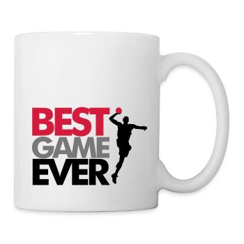 Best game ever - handball - Tasse - Weiß - Rechts