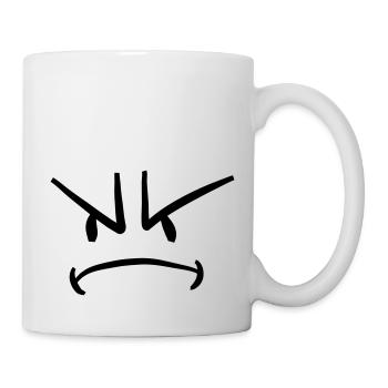 Mauvais visage en colère - Mug blanc - blanc - Droite