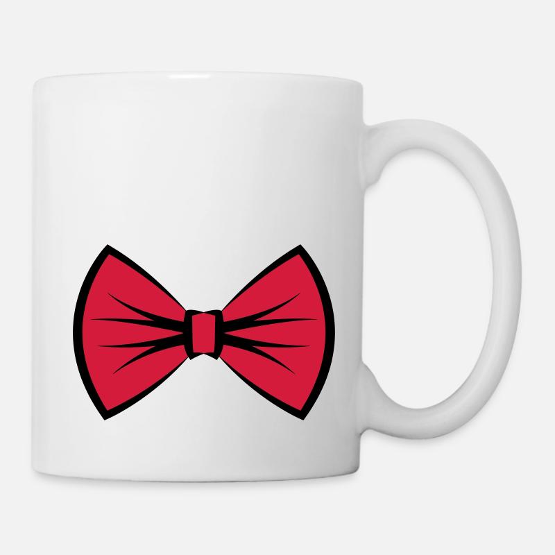 Attachez le ruban / arc / noeud papillon - Mug blanc - blanc