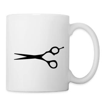 scissors hairdresser hairdresser hairdresser draw - Mug - white - Right