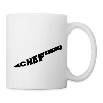 chef couteau - Mug blanc - blanc - Droite