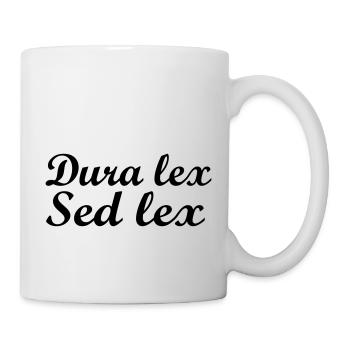 dura lex sed lex latin quote about law - Mug - white - Right