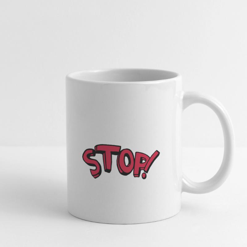 Arrêt permanent reste dicton comique Mug blanc